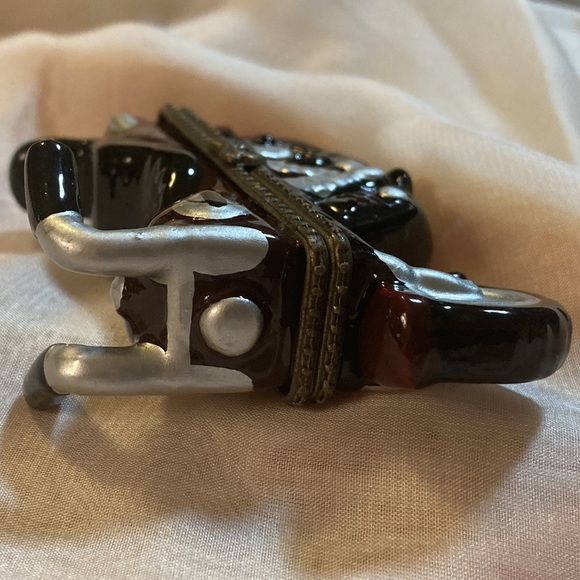 NEW MOTORCYCLE HINGED CERAMIC TRINKET BOX - UNSIGNED  - NEW WITHOUT TAG - Picture 6 of 8